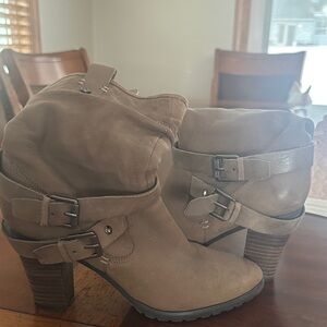 Marc Fisher Taupe Heeled Boots
